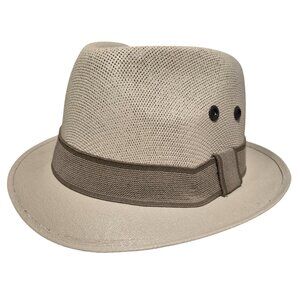 Charlie Molded Summer Hat Size Medium | Made in Mexico | Tan Fedora Style